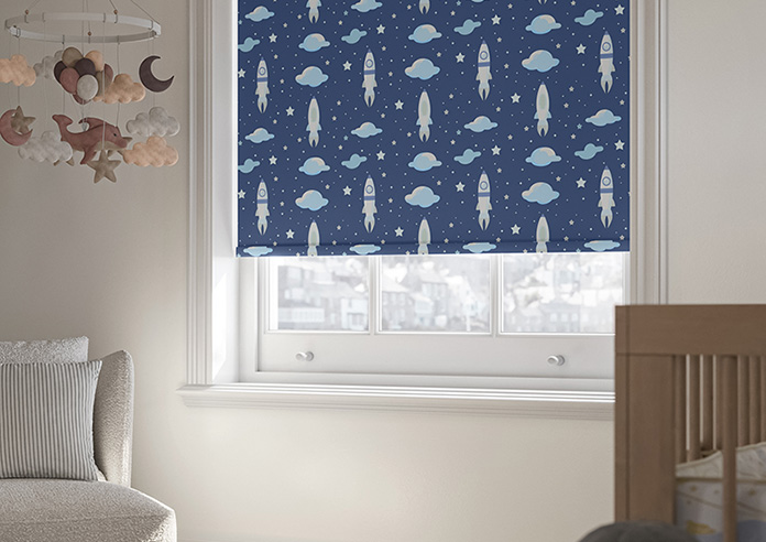 Blast Off, Celestial Blue - Twist&Fit Roller Blind - Image 5